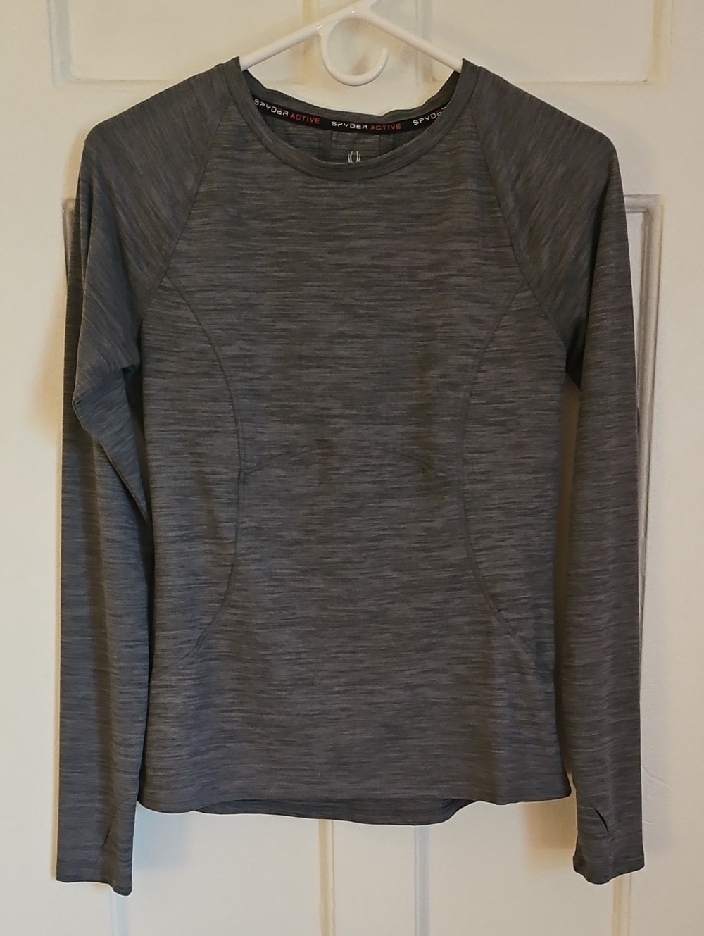 Spyder Women's Long Sleeve Crew Top - Athletic- Heather Gray